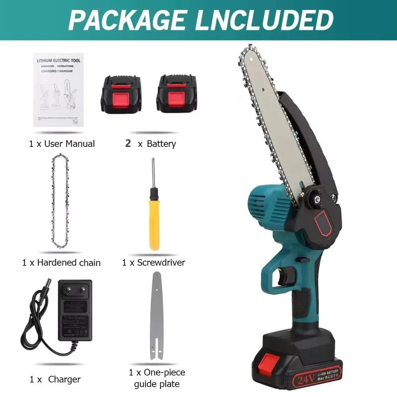 Motosierra de Poda Inalámbrica 6" | Compatible Batería Makita 18V | 1200 RPM | Corte Madera y Poda