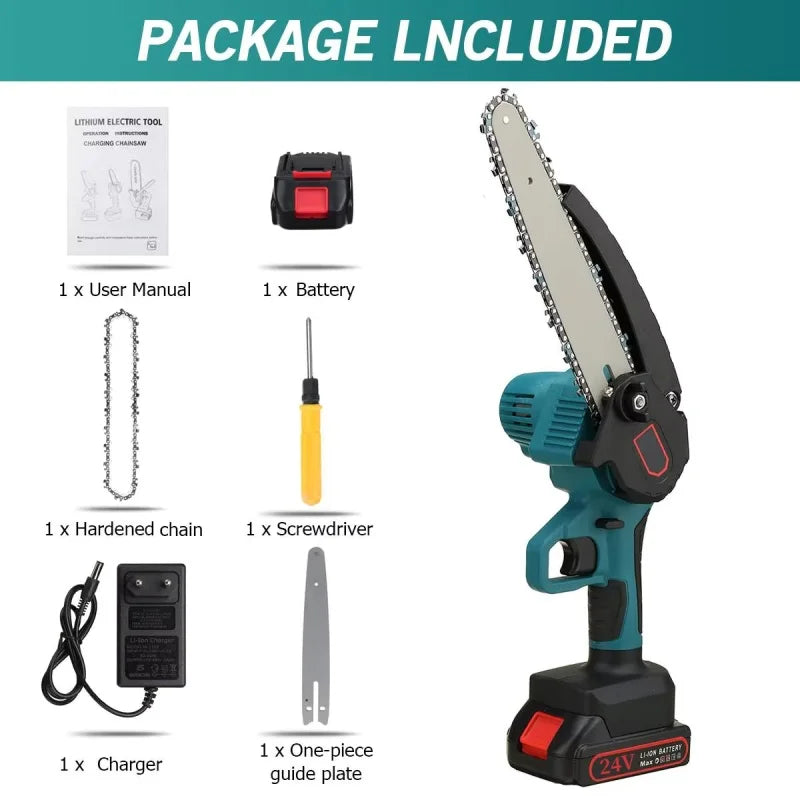 Motosierra de Poda Inalámbrica 6" | Compatible Batería Makita 18V | 1200 RPM | Corte Madera y Poda