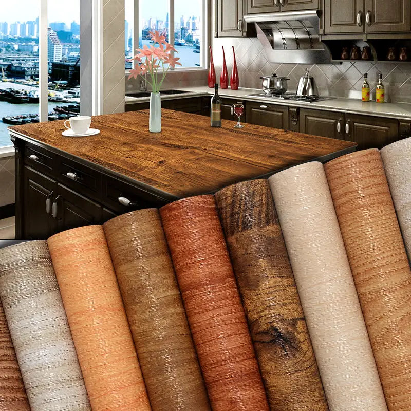 Vinilo adhesivo efecto madera para muebles