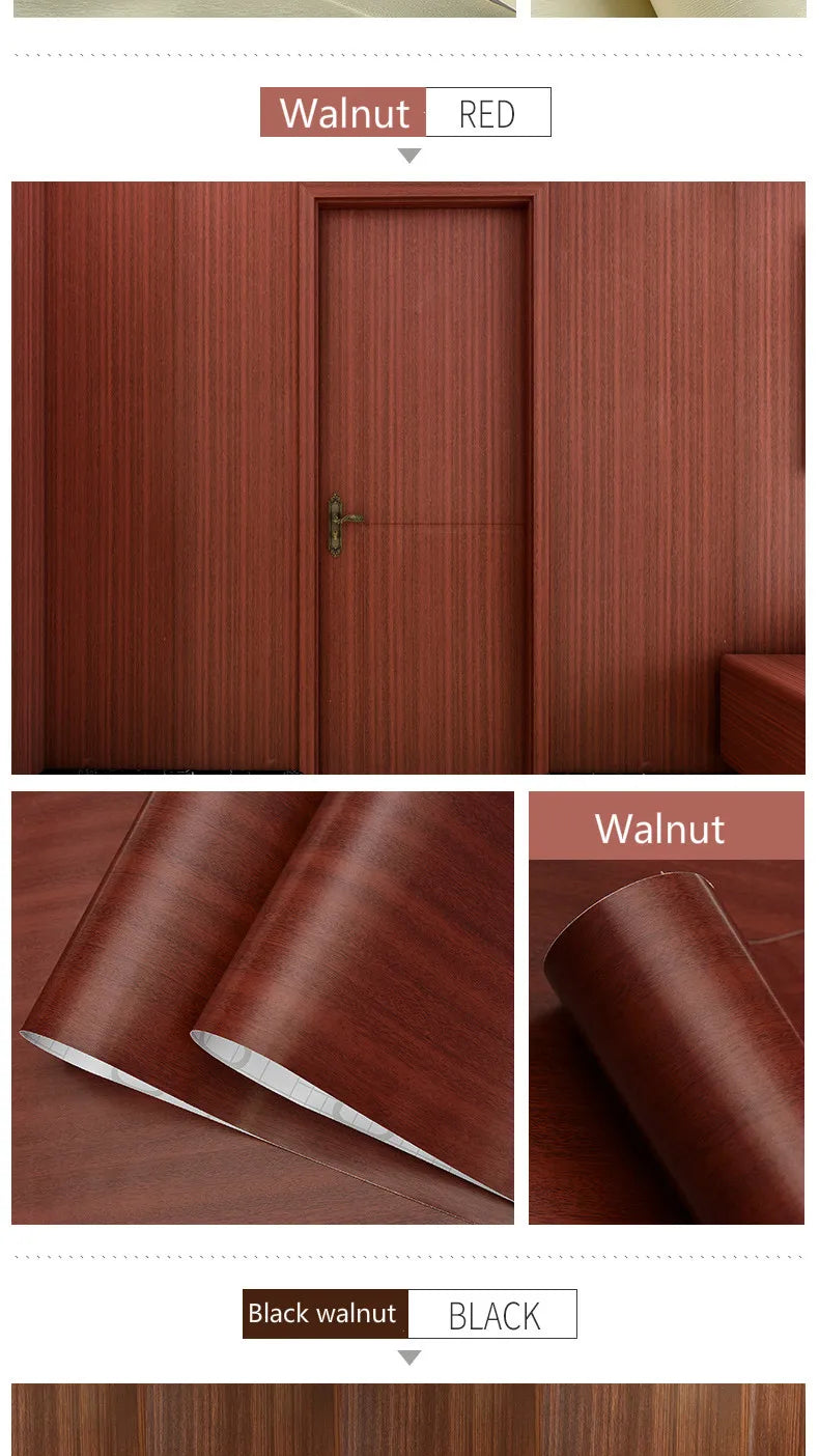Vinilo Adhesivo Efecto Madera para Muebles | PVC Impermeable Autoadhesivo | Renovación Fácil
