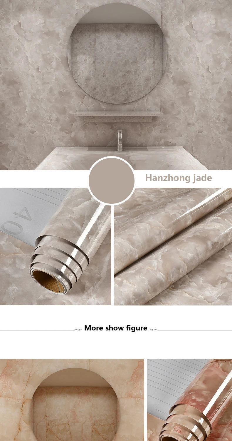 Vinilo Autoadhesivo Efecto Mármol | PVC Impermeable Resistente al Calor | Rollo 60cm | Cocina Baño Encimeras