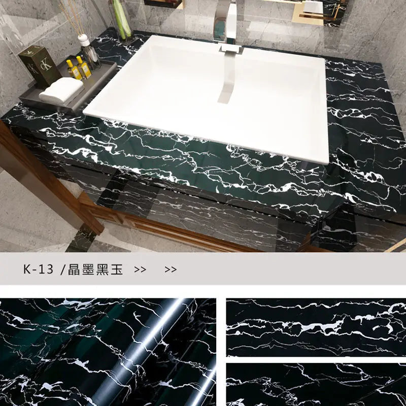 Vinilo Autoadhesivo Efecto Mármol | PVC Impermeable Resistente al Calor | Rollo 60cm | Cocina Baño Encimeras
