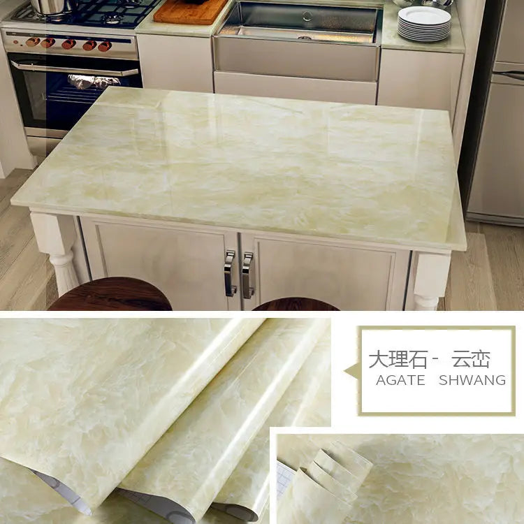 Vinilo Autoadhesivo Efecto Mármol | PVC Impermeable Resistente al Calor | Rollo 60cm | Cocina Baño Encimeras