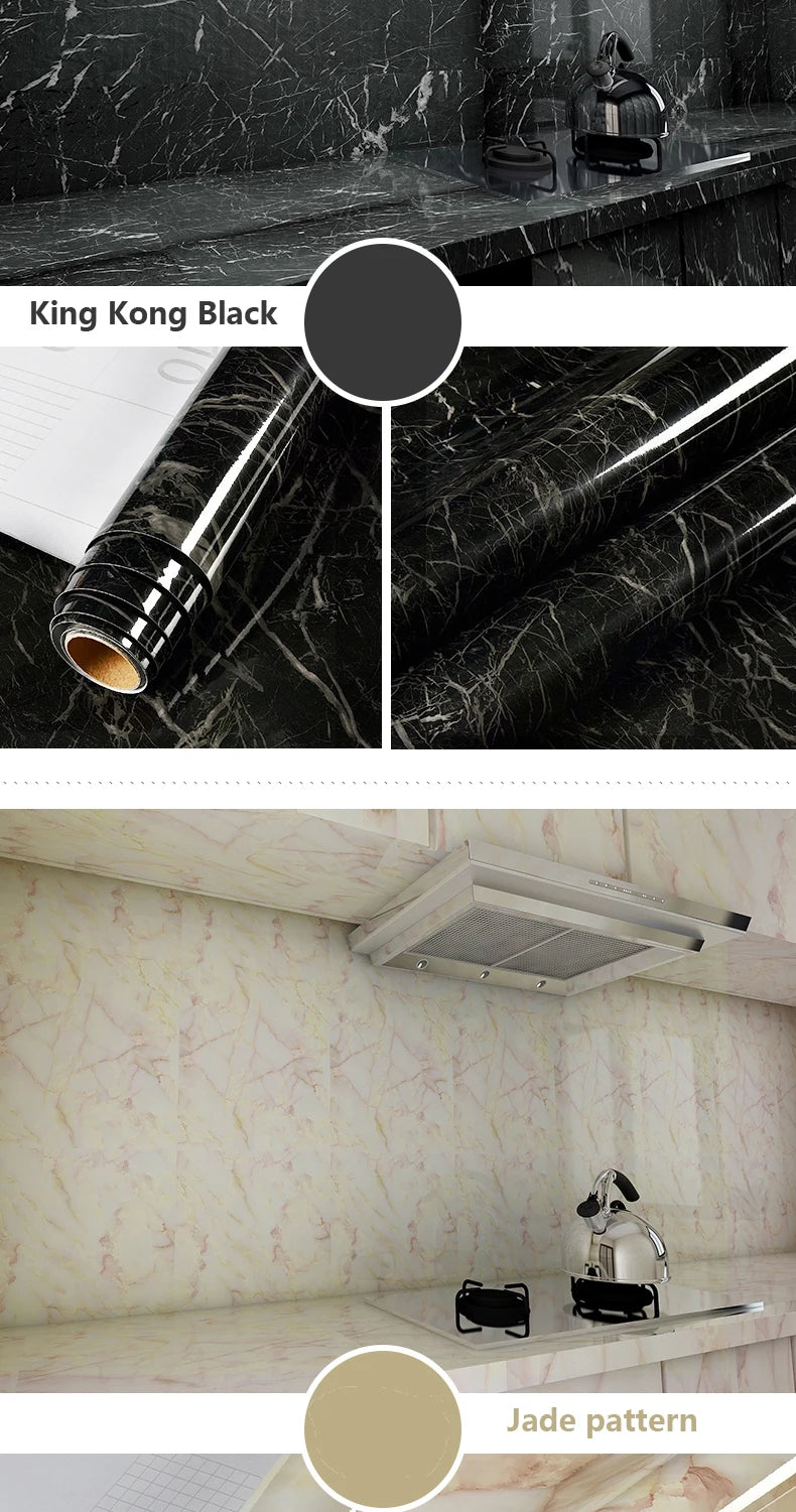Vinilo Autoadhesivo Efecto Mármol | PVC Impermeable Resistente al Calor | Rollo 60cm | Cocina Baño Encimeras