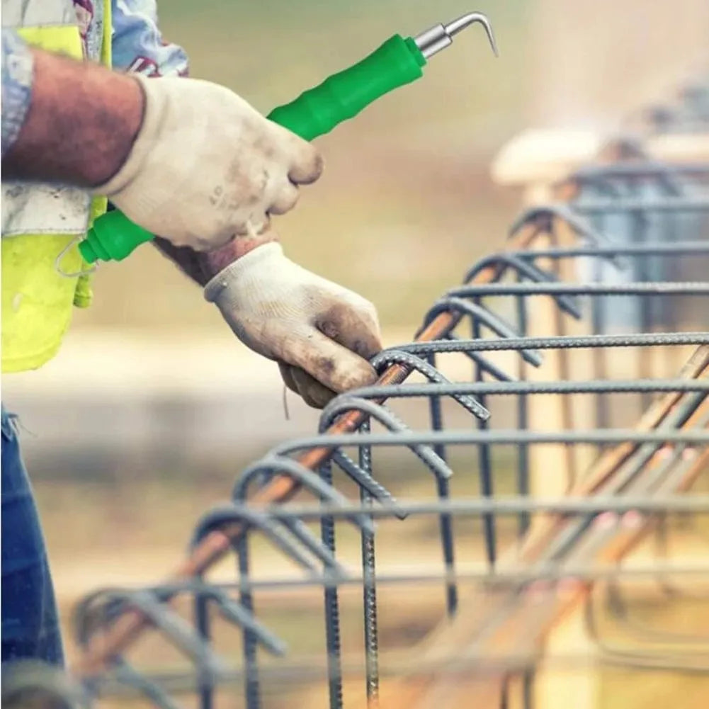 Torci-Alambre Semiautomático para Atado de Varillas de Construcción – Gancho de Acero 300mm