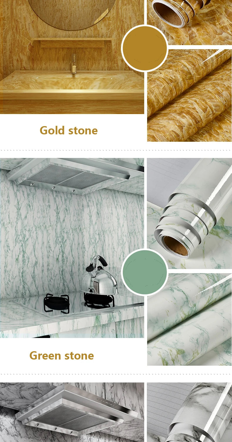 Vinilo Autoadhesivo Efecto Mármol | PVC Impermeable Resistente al Calor | Rollo 60cm | Cocina Baño Encimeras