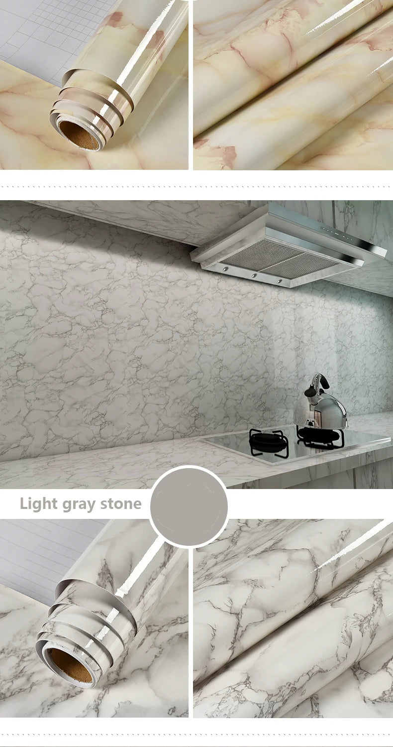 Vinilo Autoadhesivo Efecto Mármol | PVC Impermeable Resistente al Calor | Rollo 60cm | Cocina Baño Encimeras