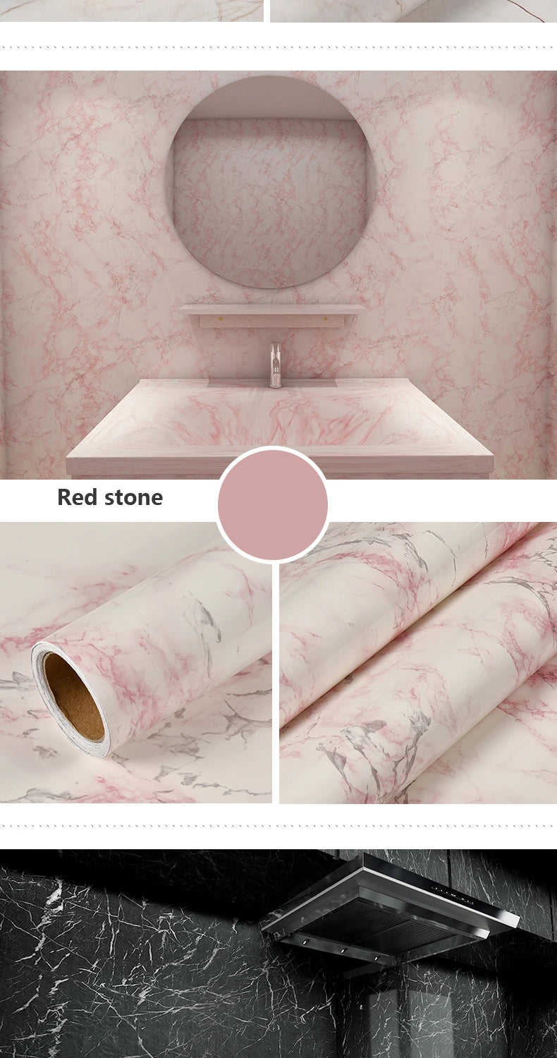 Vinilo Autoadhesivo Efecto Mármol | PVC Impermeable Resistente al Calor | Rollo 60cm | Cocina Baño Encimeras