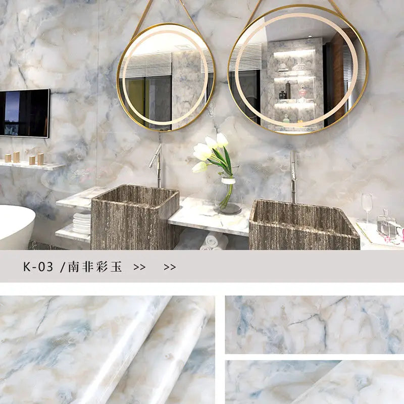 Vinilo Autoadhesivo Efecto Mármol | PVC Impermeable Resistente al Calor | Rollo 60cm | Cocina Baño Encimeras