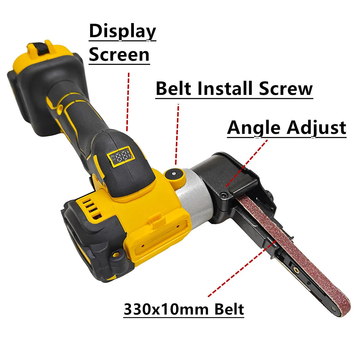Cordless Brushless Mini Belt Sander 11,000 RPM – Compatible with DeWalt 20V Battery