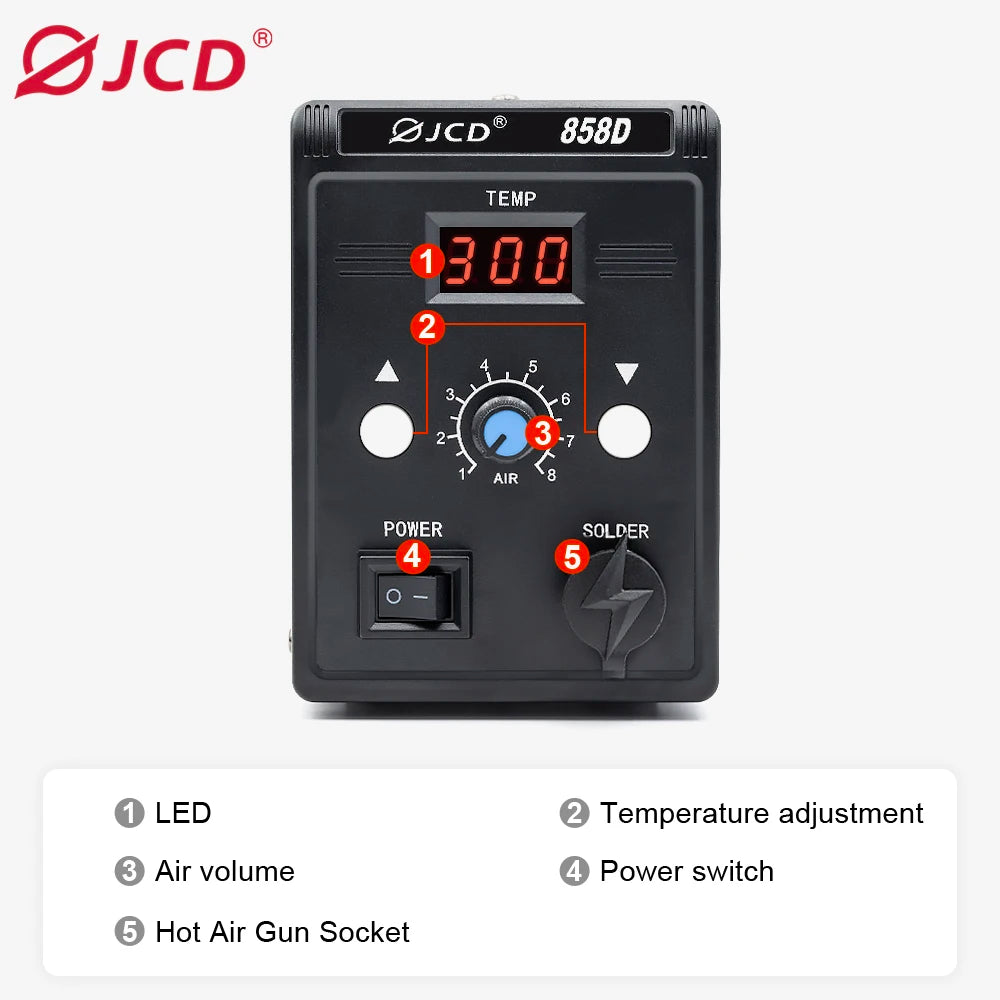 JCD 858D 700W Hot Air Rework Station for BGA Soldering