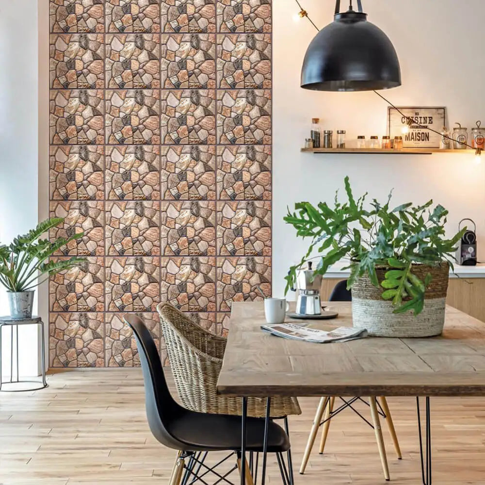 Panel adhesivo 3D efecto piedra para pared