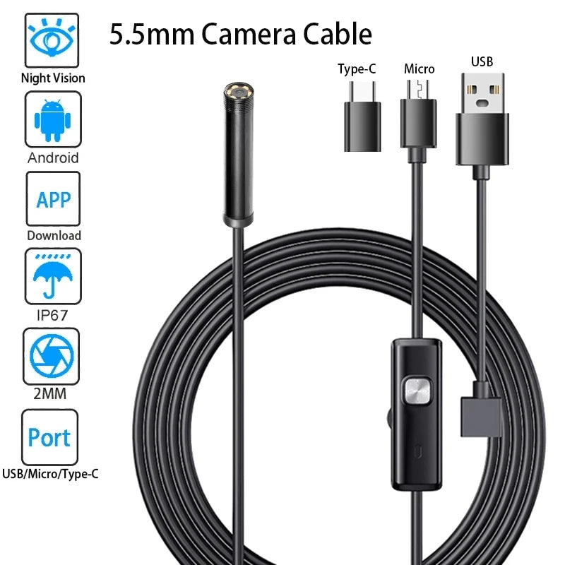 Cámara endoscópica 5,5mm para Android con USB - vista 2