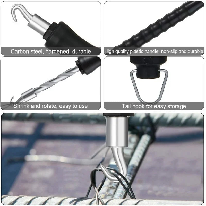 Teaglede Semi-Automatic Rebar Tier – Steel Hook for Tying Wire in Construction