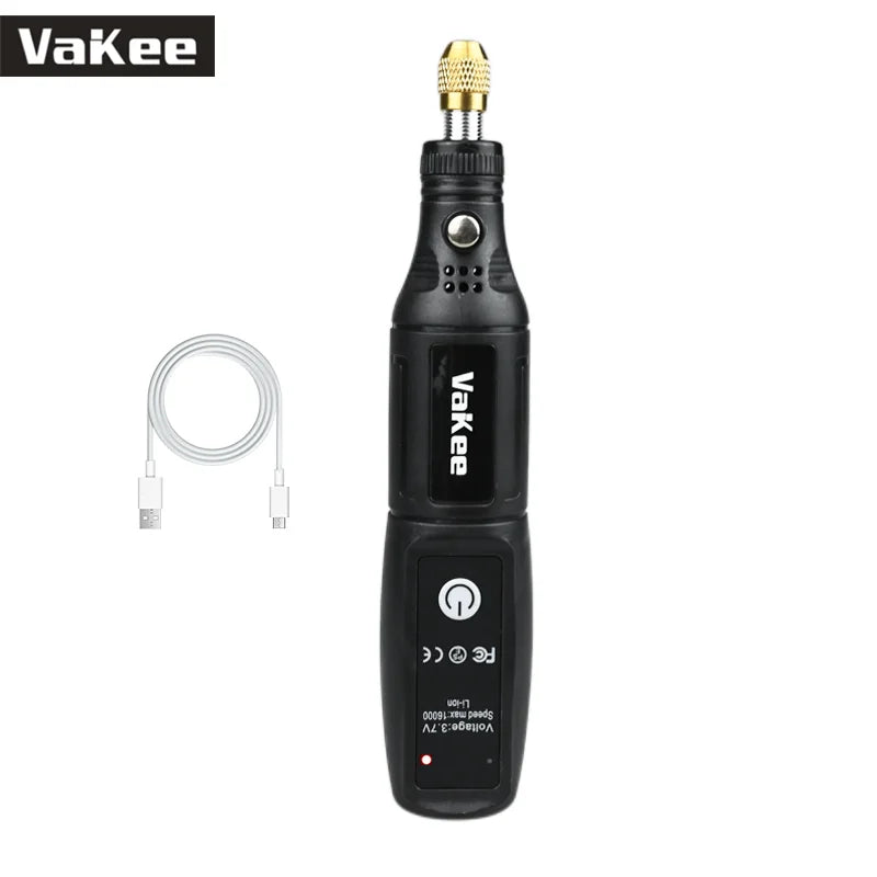 Mini Electric Cordless USB Drill VaKee – Engraving Pen and DIY Rotary Tool