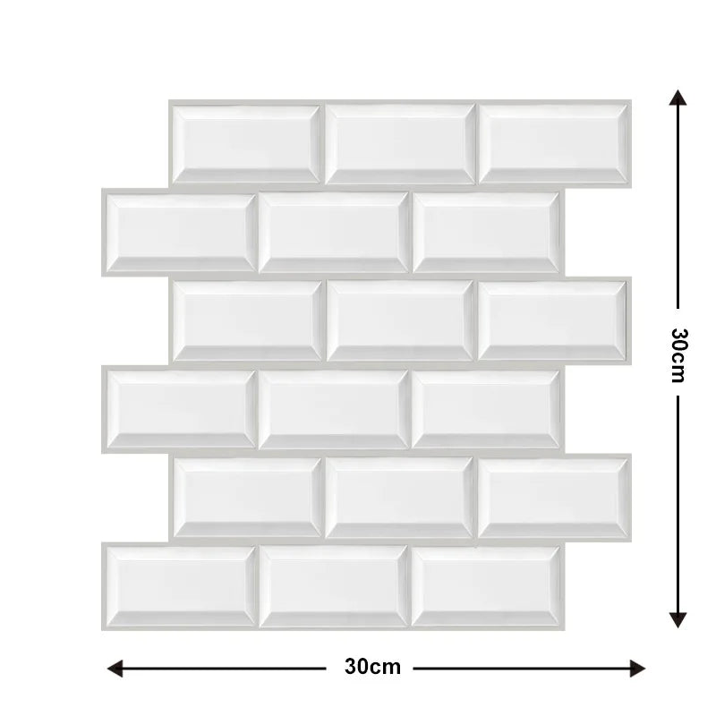 Paneles 3D Autoadhesivos Efecto Ladrillo Retro | PVC Impermeable Ignifugo | Pack 5 o 10 uds 30x30cm