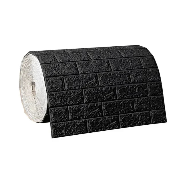 Papel Pintado 3D Autoadhesivo Efecto Ladrillo | Rollo Continuo 70cm x 1/3/5/10M | Impermeable