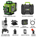 Nivel Láser 4D 16 Líneas Verdes 360° Autonivelante – IP54 – Batería 4800mAh