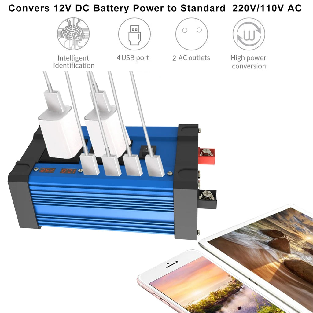 Kit Solar 6000W con Panel 600W, Inversor y Controlador de Carga 12V