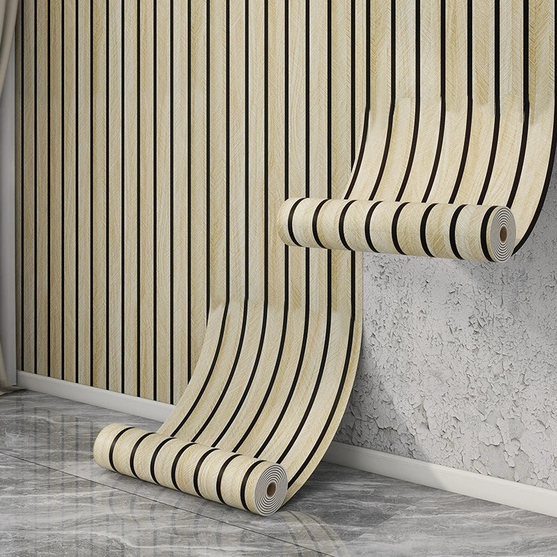 Detalle de la textura del papel pintado efecto madera