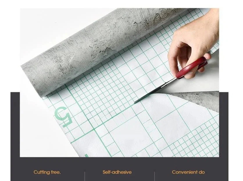 Papel pintado PVC gris oscuro estilo industrial