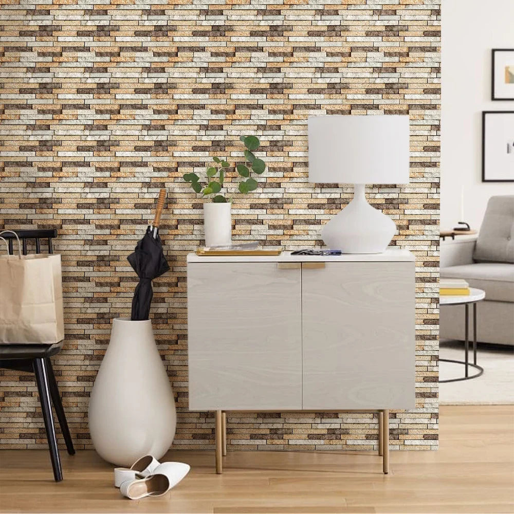 Panel adhesivo 3D efecto piedra para pared