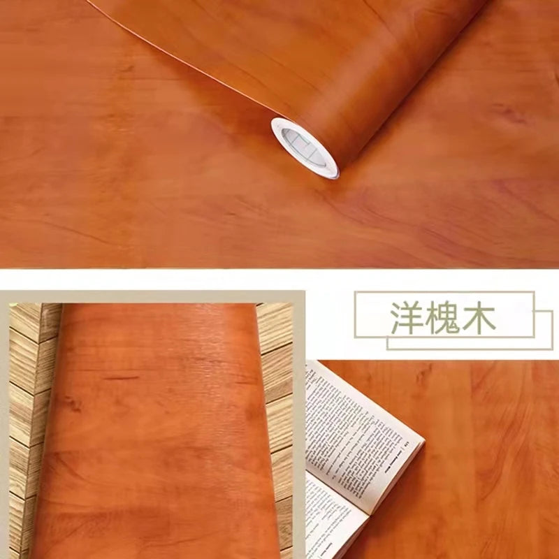 Vinilo Adhesivo Efecto Madera para Muebles | PVC Impermeable Autoadhesivo | Renovación Fácil