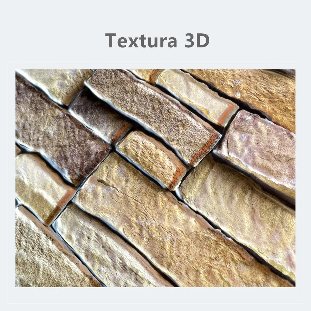 Panel adhesivo 3D efecto piedra para pared