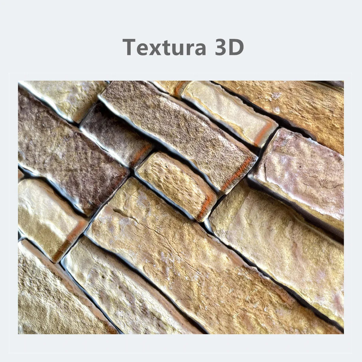 Panel adhesivo 3D efecto piedra para pared