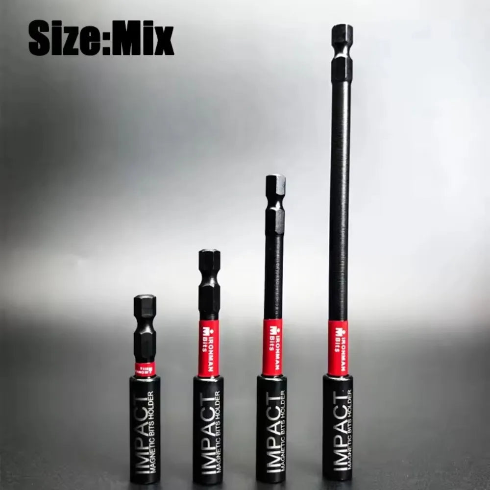 Portabrocas Magnético de Impacto 1/4" Hex – Acero S2 – 60 / 75 / 100 / 150 mm