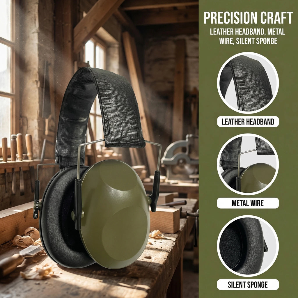 Orejeras Plegables Compactas NRR 24dB para Protección de Ruido en el Trabajo