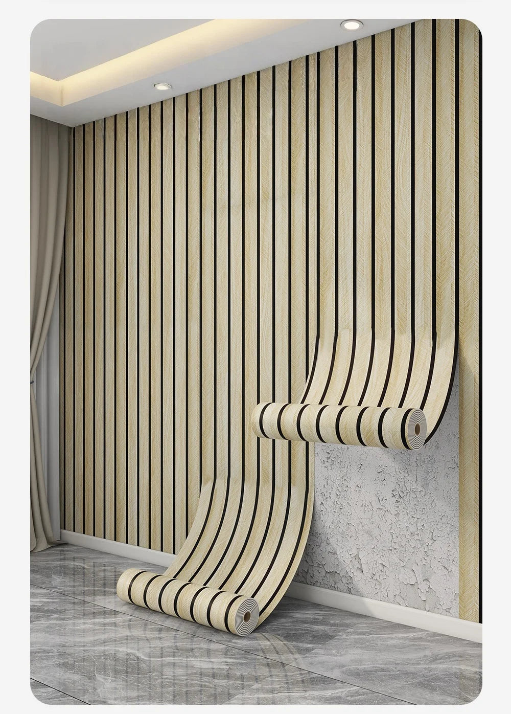 Papel Pintado Autoadhesivo Veta Madera | PVC Impermeable | Rollo 3M, 5M o 10M x 40cm
