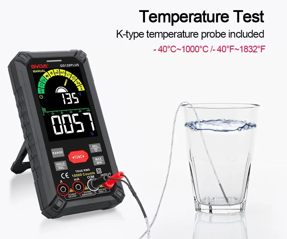Rechargeable True RMS Digital Multimeter - Color LCD Display