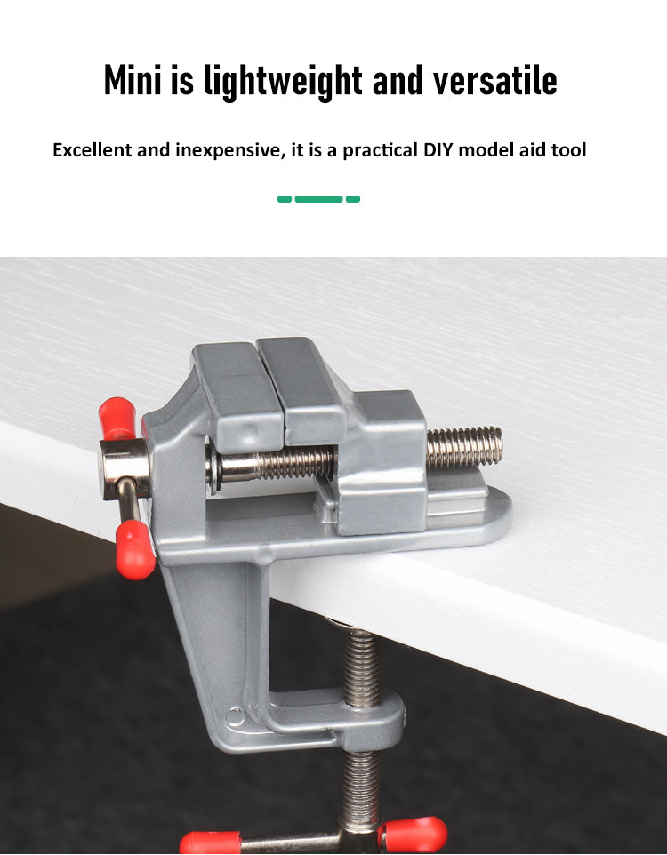 Tornillo de Banco Mini 3,5" Aluminio | Abrazadera de Mesa Multifuncional | Joyeros Modelismo Electrónica | Certificado CE