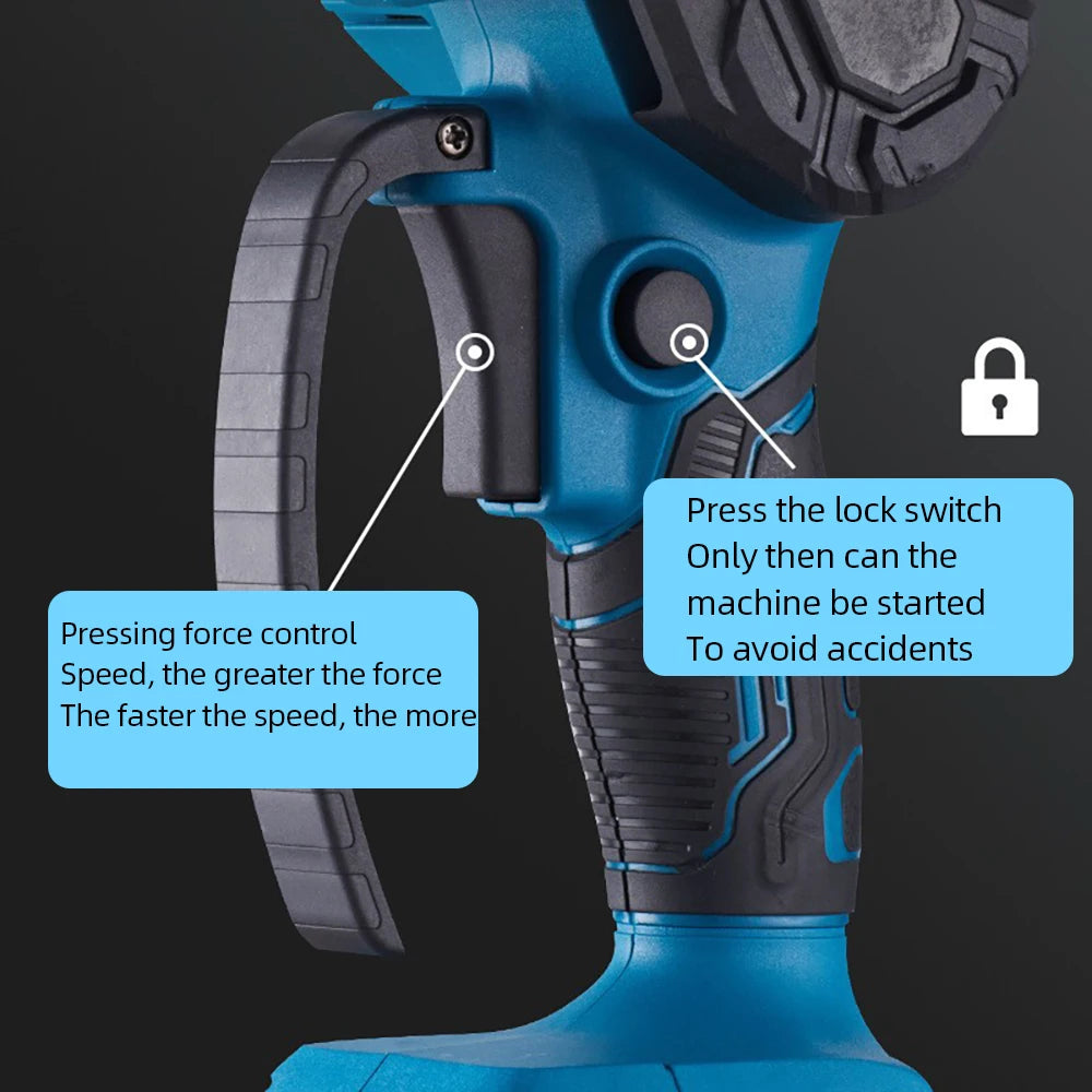 Motosierra de poda compatible con batería Makita 18V