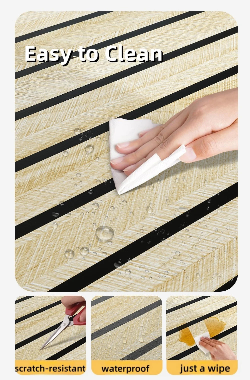 Papel Pintado Autoadhesivo Veta Madera | PVC Impermeable | Rollo 3M, 5M o 10M x 40cm