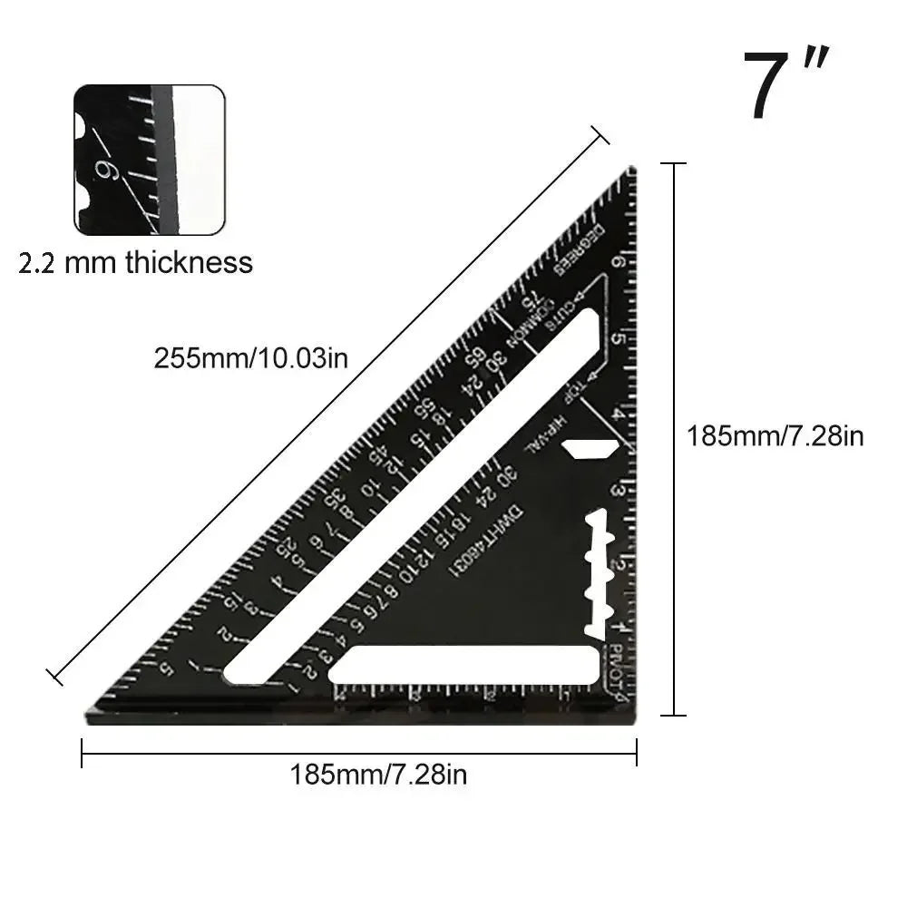Escuadra de Carpintero 7" - Aluminio para Carpintería