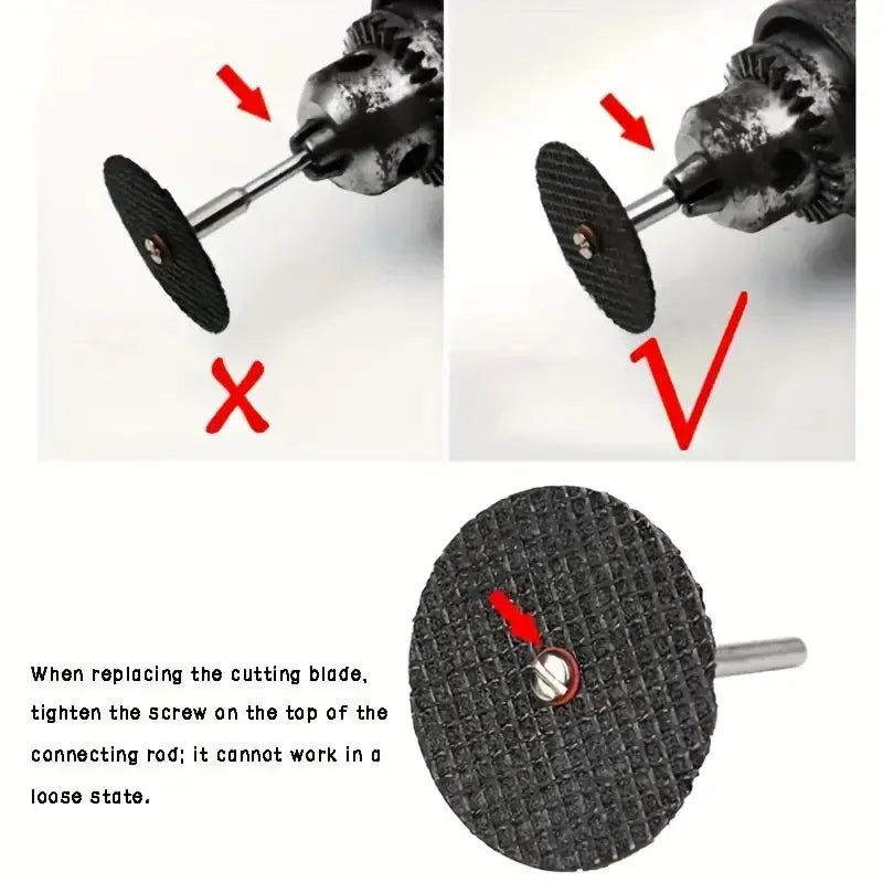 Disco Abrasivo de Corte 32mm con Vástago 3mm – Para Metal, Ladrillo y Cerámica en Herramienta Rotativa
