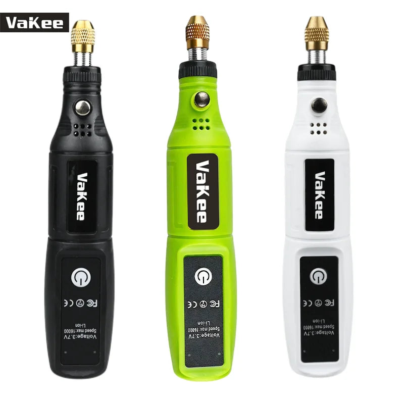 Mini Taladro Eléctrico USB Inalámbrico VaKee – Pluma Grabadora y Herramienta Rotativa DIY