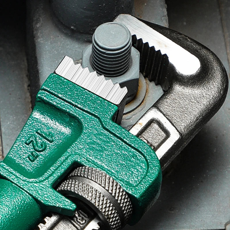 NIUXIANG Carbon Steel Straight Pipe Wrench – Adjustable 10", 12", 14", and 18" for Plumbing and Industrial Use