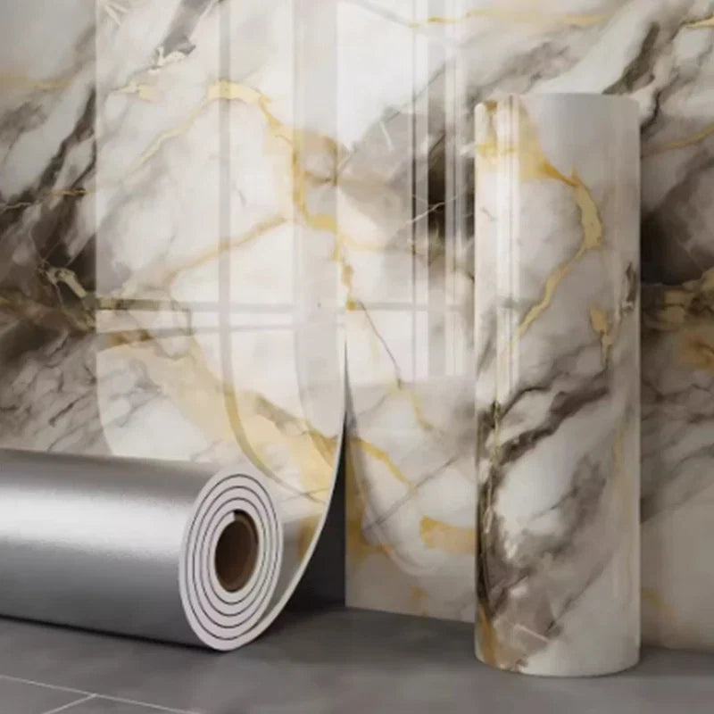 Papel pintado efecto mármol espuma gruesa 3D