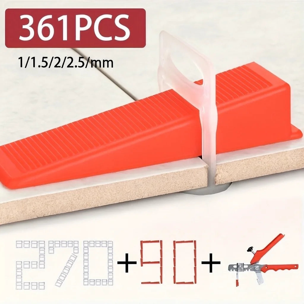 Kit Nivelador de Azulejos con Alicate - 270 Clips + 90 Cuñas