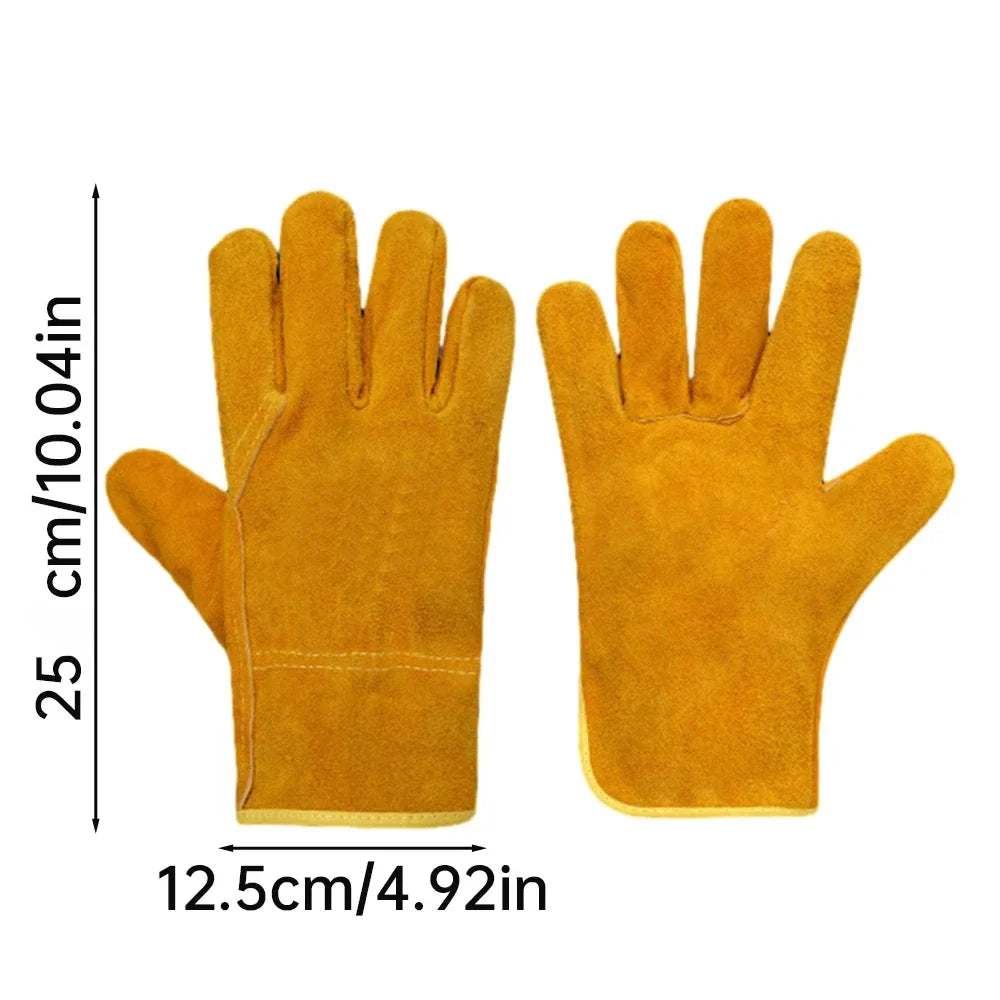 Guantes de Trabajo en Piel de Oveja para Soldadura y Protección