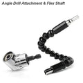 Set Accesorios para Taladro – Adaptador Angular, Eje Flexible y Chuck 1/4" Hex Magnético