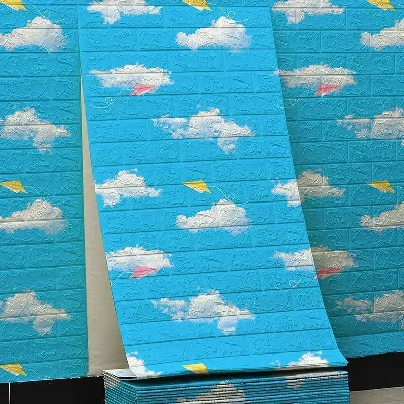 Papel Pintado 3D Autoadhesivo Efecto Ladrillo | Rollo Continuo 70cm x 1/3/5/10M | Impermeable