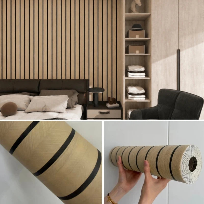 Papel Pintado Autoadhesivo Veta Madera | PVC Impermeable | Rollo 3M, 5M o 10M x 40cm