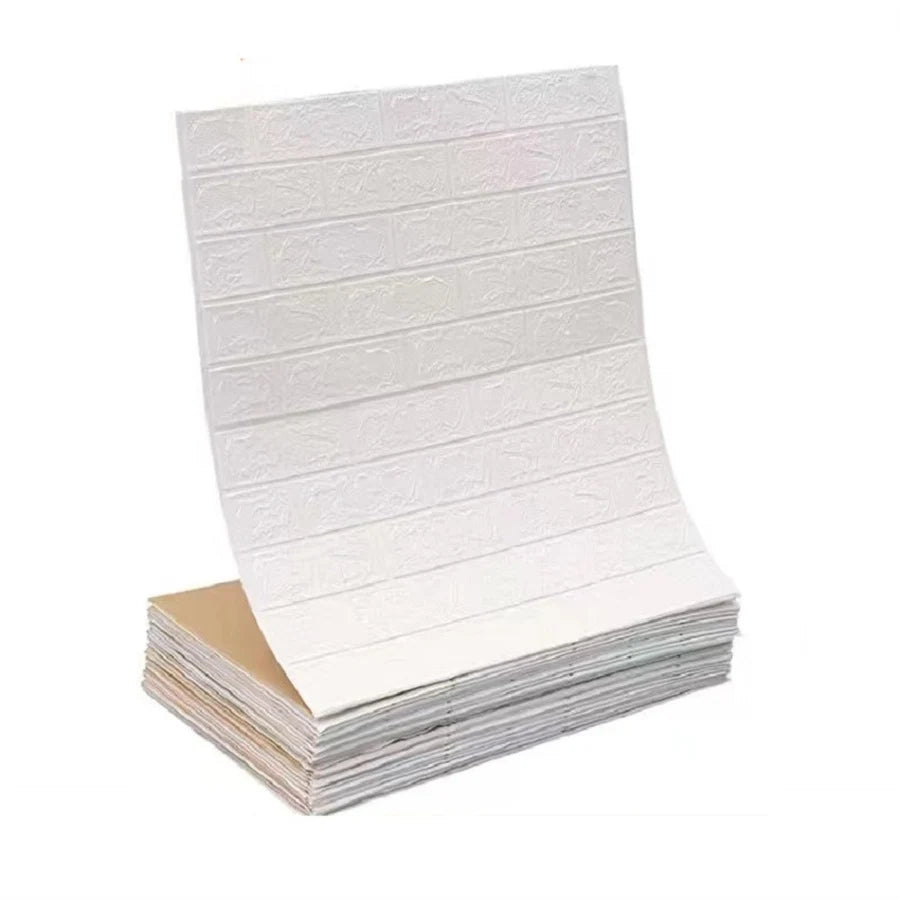 Papel Pintado 3D Autoadhesivo Efecto Ladrillo | Rollo Continuo 70cm x 1/3/5/10M | Impermeable