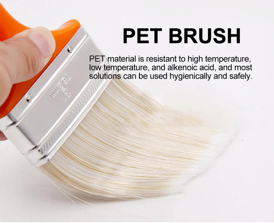 Brochas de Pintura Profesionales Cerdas PET | Mango ABS Antideslizante | Pintura Pared Barniz y Decoración