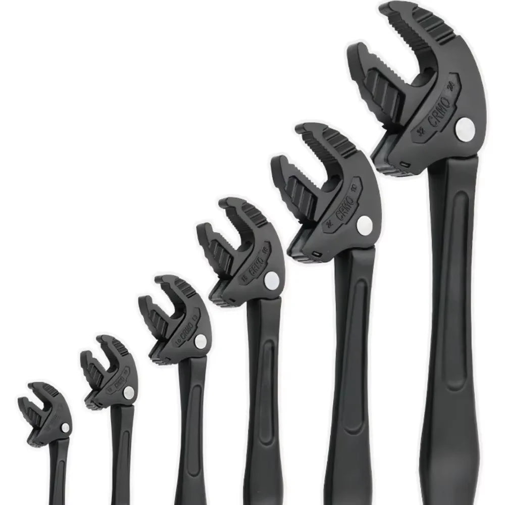Llave de Trinquete Ajustable de Mandíbula Ancha – Acero Cromo Vanadio para Automoción y Fontanería