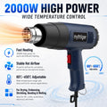 Pistola de aire caliente 2000W temperatura ajustable 60-600 grados